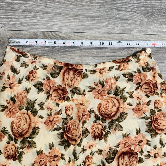 Compagnie Internationale Express Vintage Floral A-Line Y2K Ruffled Boho Skirt M - Picture 16 of 17